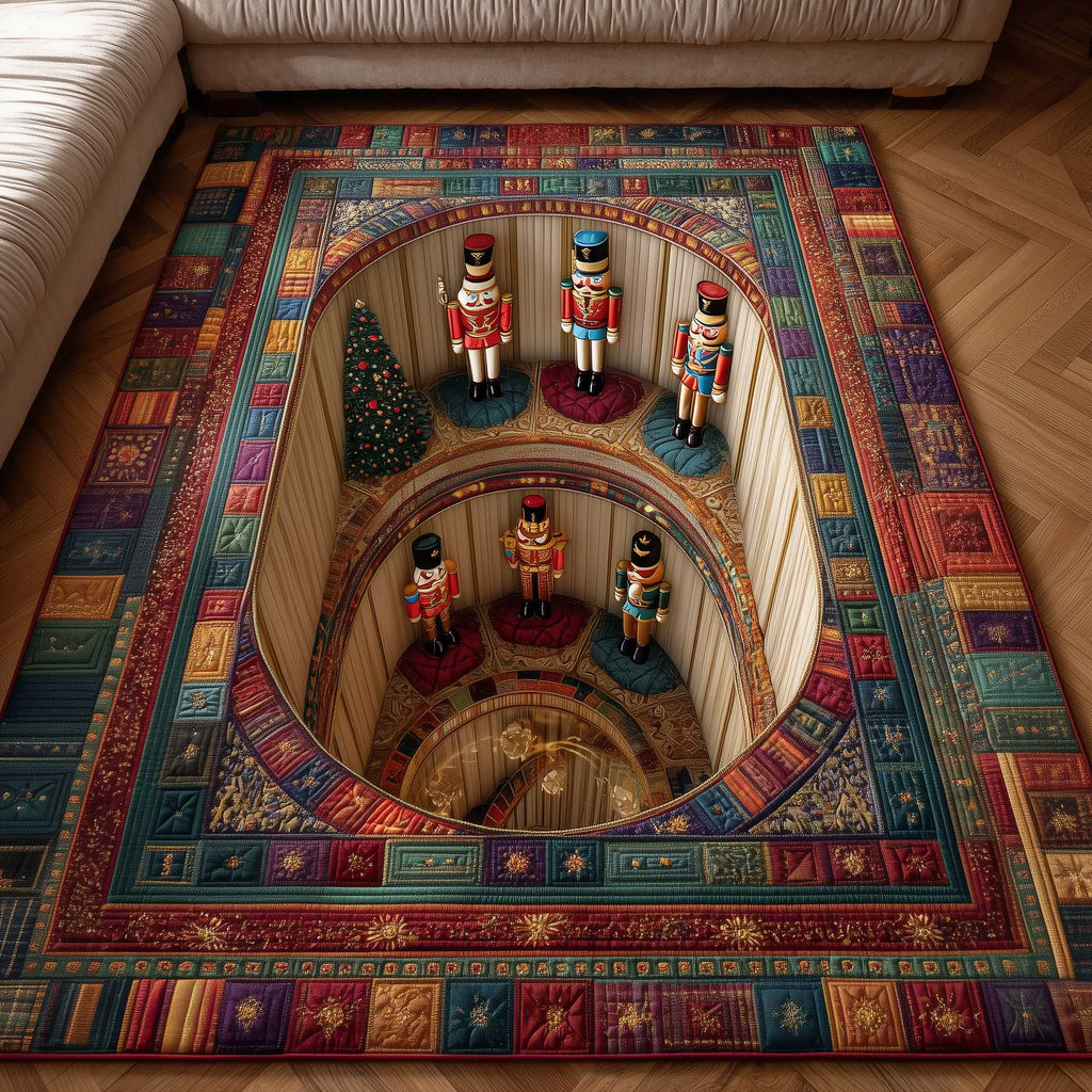 Holiday Workshop area rug in a living room