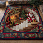 Holiday Workshop area rug in a living room
