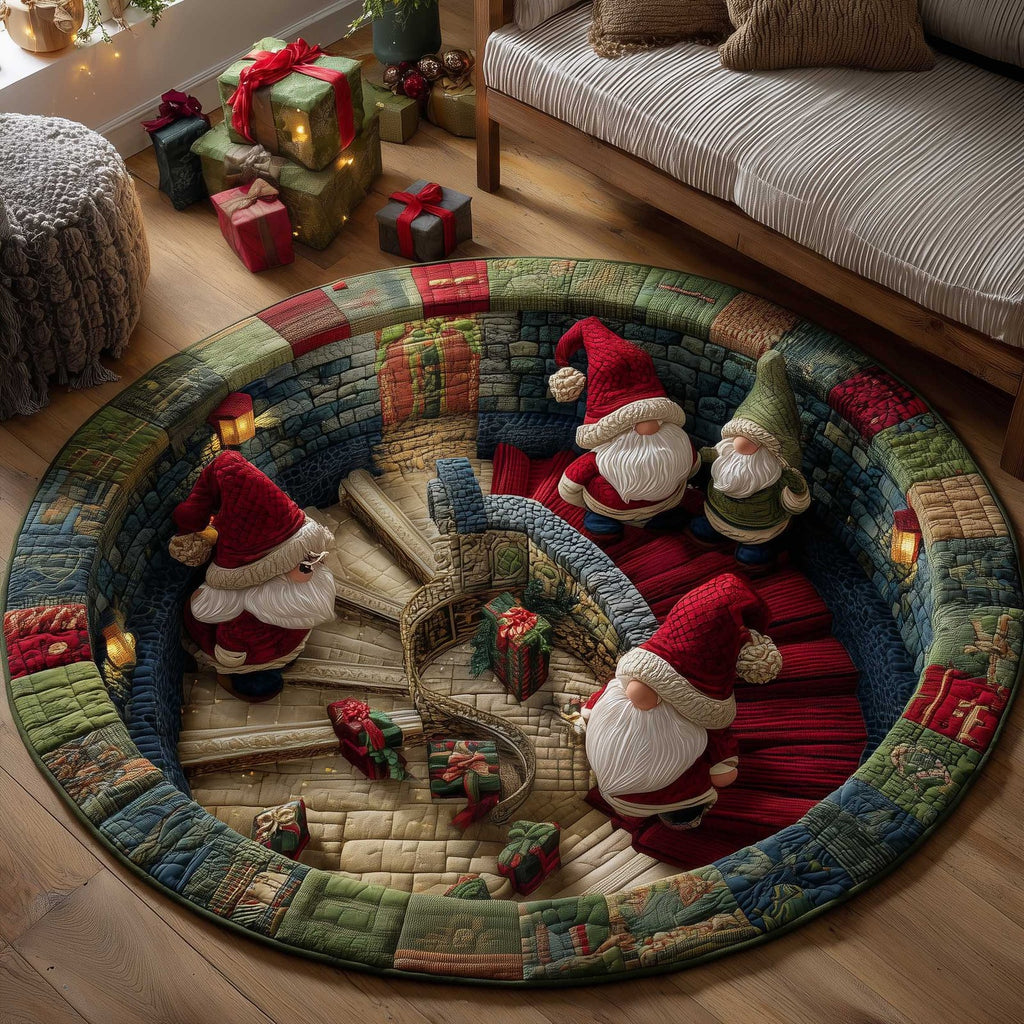 Holiday Workshop Round Mat Rug - Nature Design | Serene Home Decor