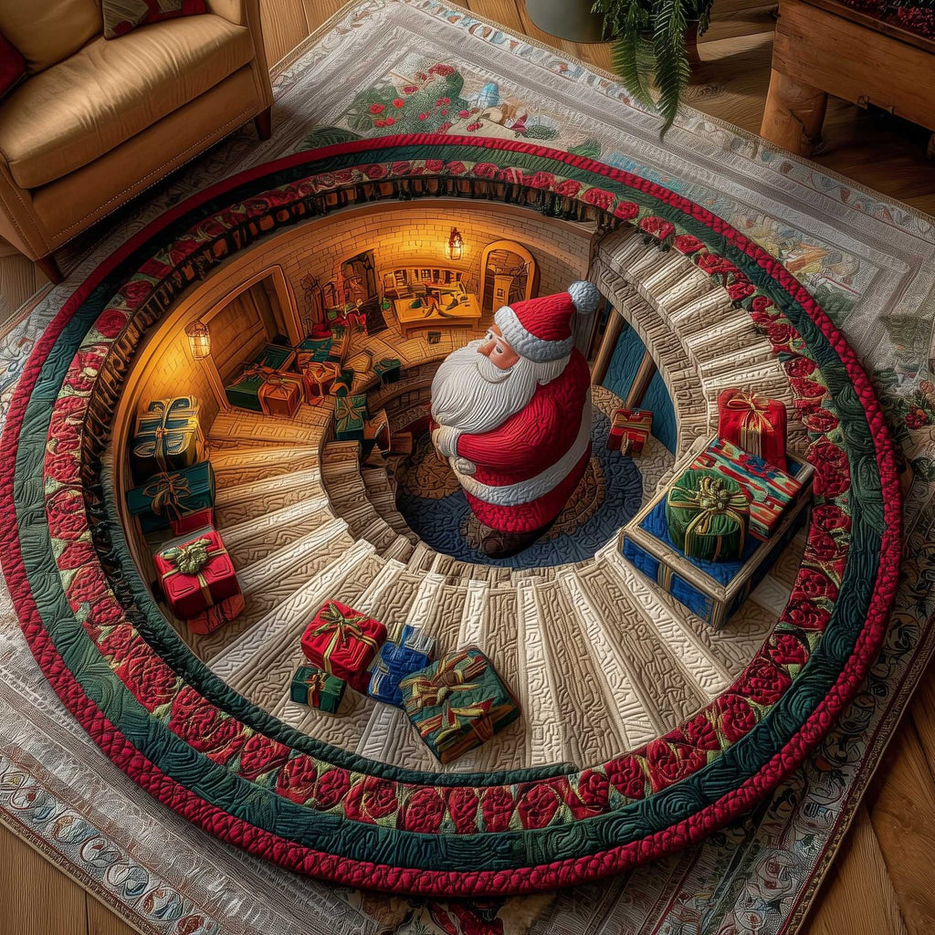 Holiday Workshop Round Mat Rug - Nature Design | Serene Home Decor