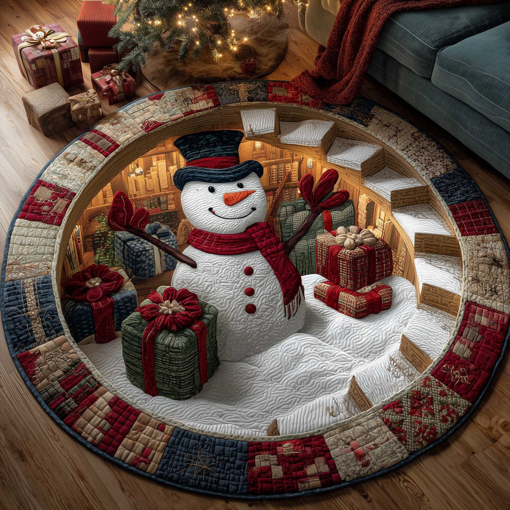 Holiday Workshop Round Mat Rug - Nature Design | Serene Home Decor