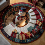Holiday Workshop Round Mat Rug - Nature Design | Serene Home Decor