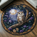 Hollow Haven Round Mat Rug - washable non-slip printed rug