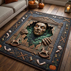 Hollow Marionette area rug in a living room