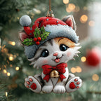 Holly Joy Kitty Christmas Ornament