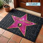 Hollywood Walk of Fame QTCUZ Doormat - Seasonal Holiday Design | Printed Welcome Doormat