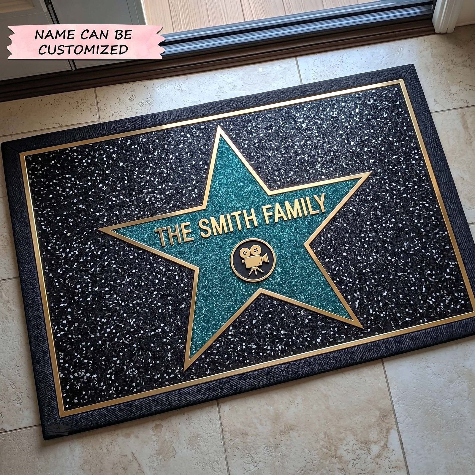 Hollywood Walk of Fame QTCUZ Doormat - Seasonal Holiday Design | Printed Welcome Doormat
