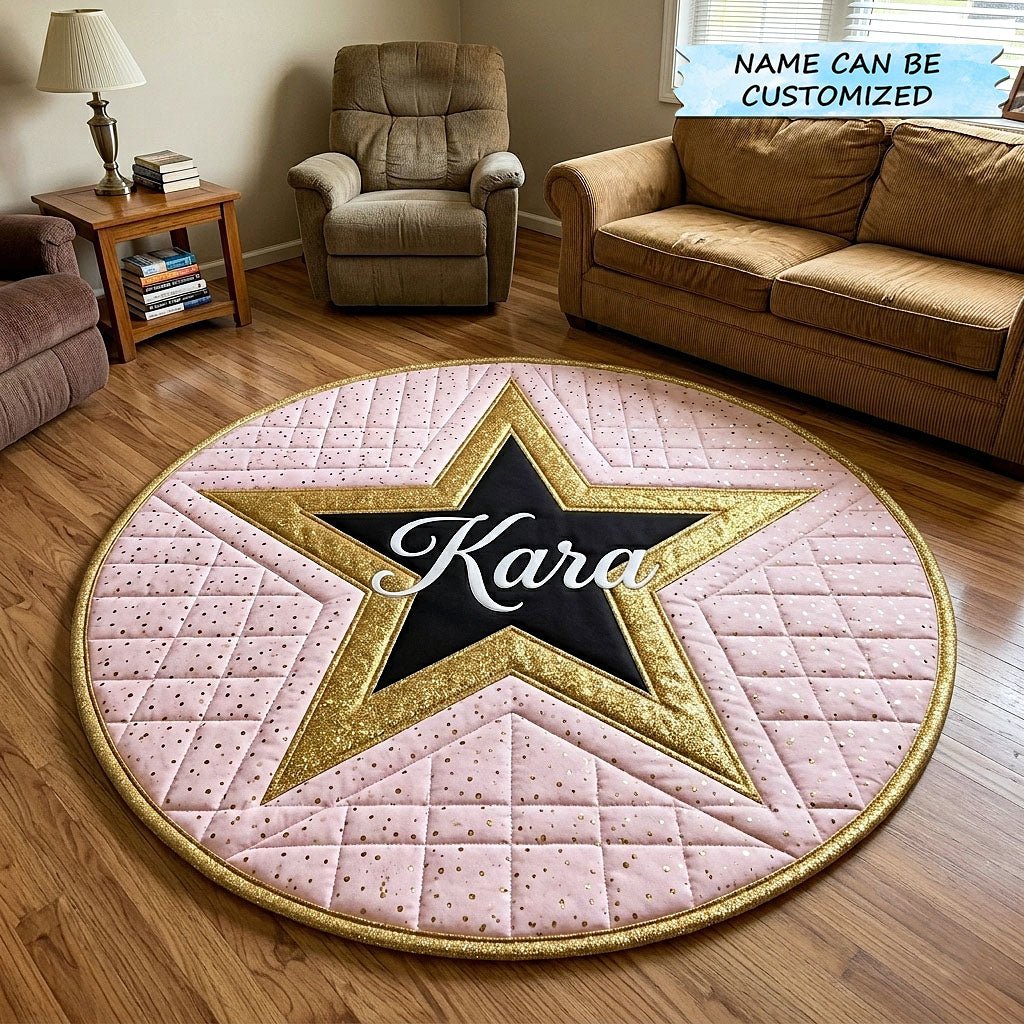 Hollywood Walk of Fame QTCUZ Round Mat Rug - Nature Design | Serene Home Decor