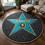 Hollywood Walk of Fame QTCUZ Round Mat Rug - Nature Design | Serene Home Decor
