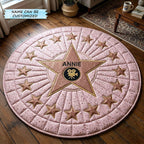 Hollywood Walk of Fame QTCUZ Round Mat Rug - Nature Design | Serene Home Decor