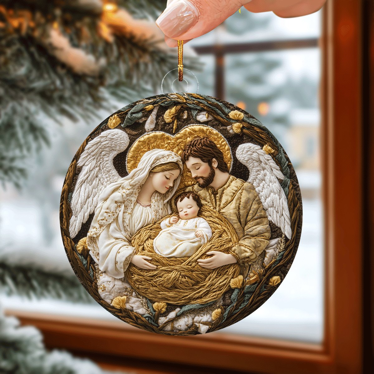 Adorable Dog Parade Christmas Ornament