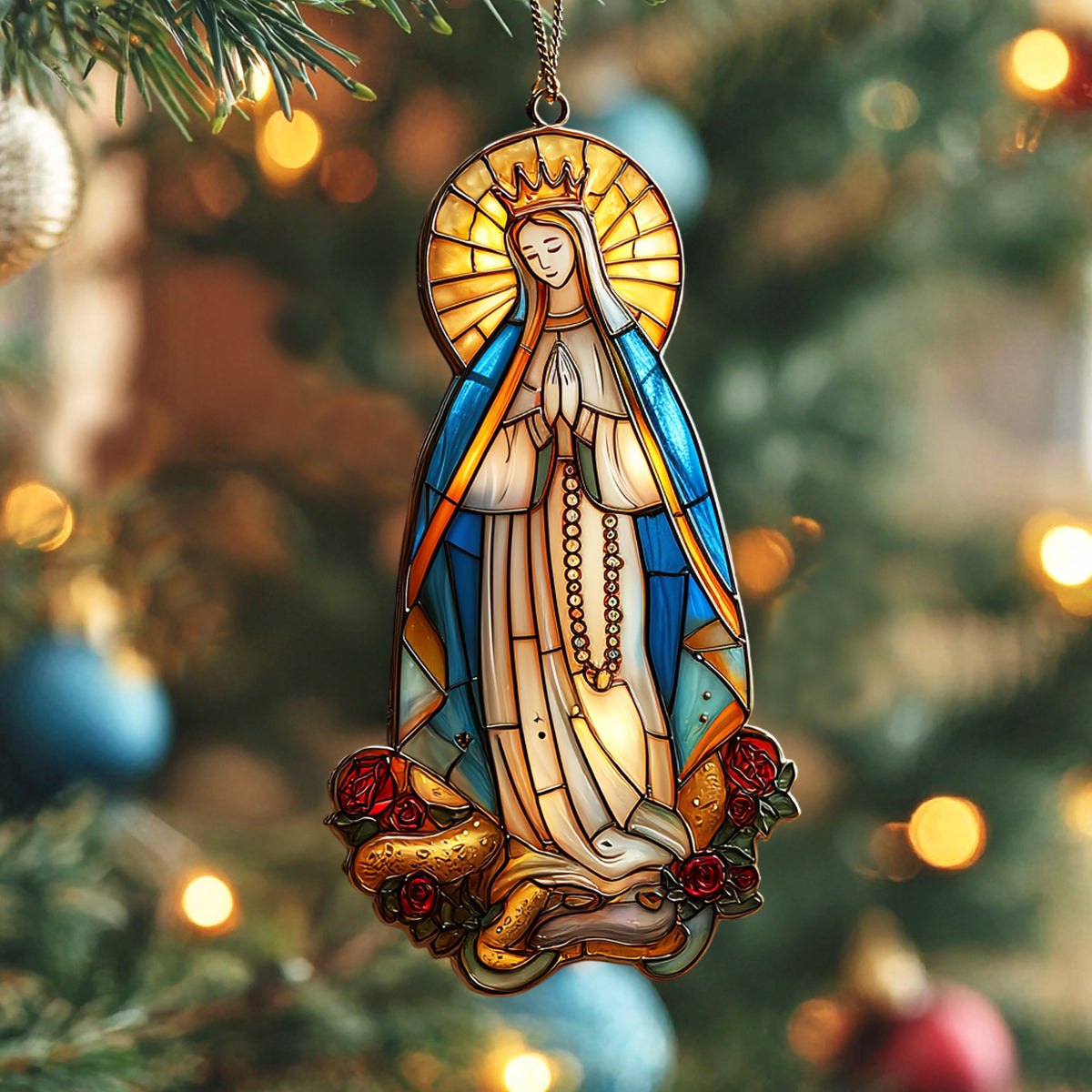 Holy Mary Christmas Ornament