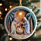 Starburst Nativity Scene Christmas Ornament