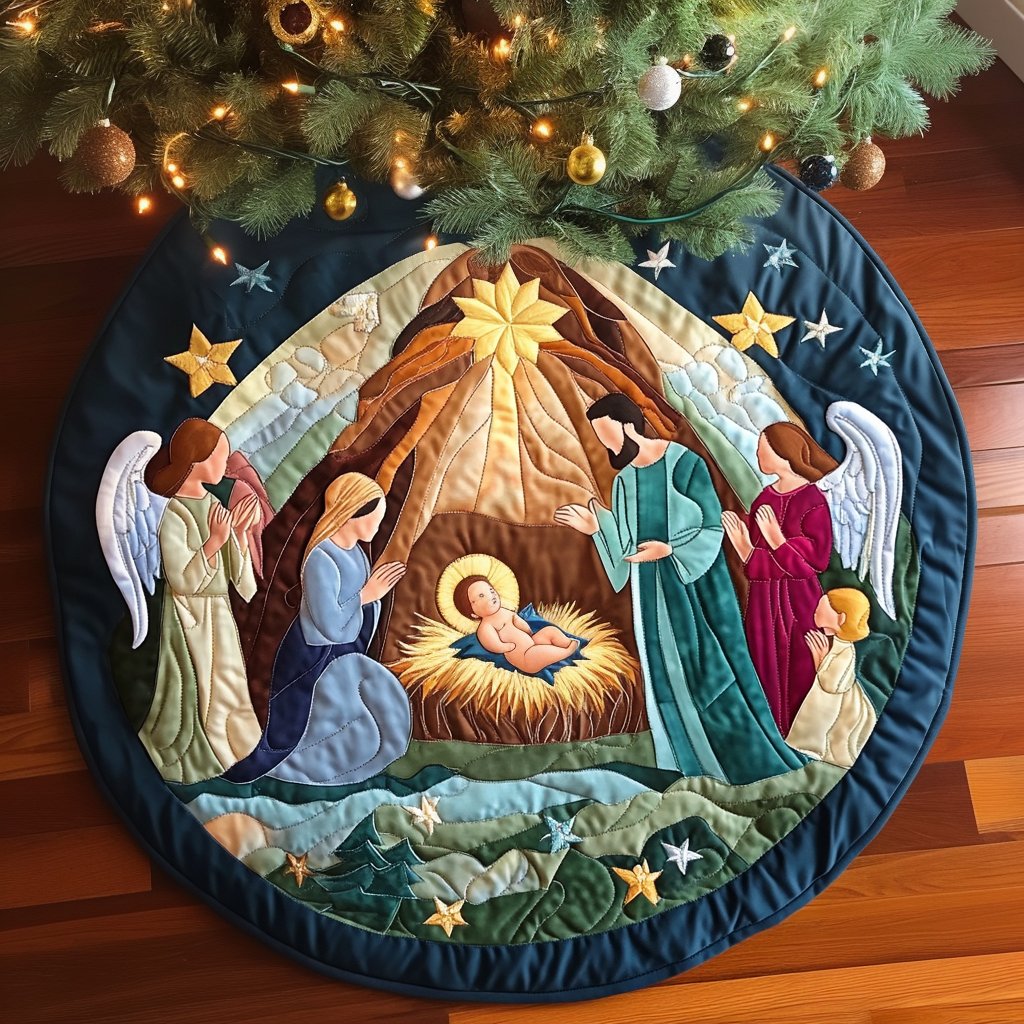 Holy Night Round Mat Rug - Nature Design | Serene Home Decor