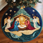 Holy Night Round Mat Rug - washable non-slip printed rug