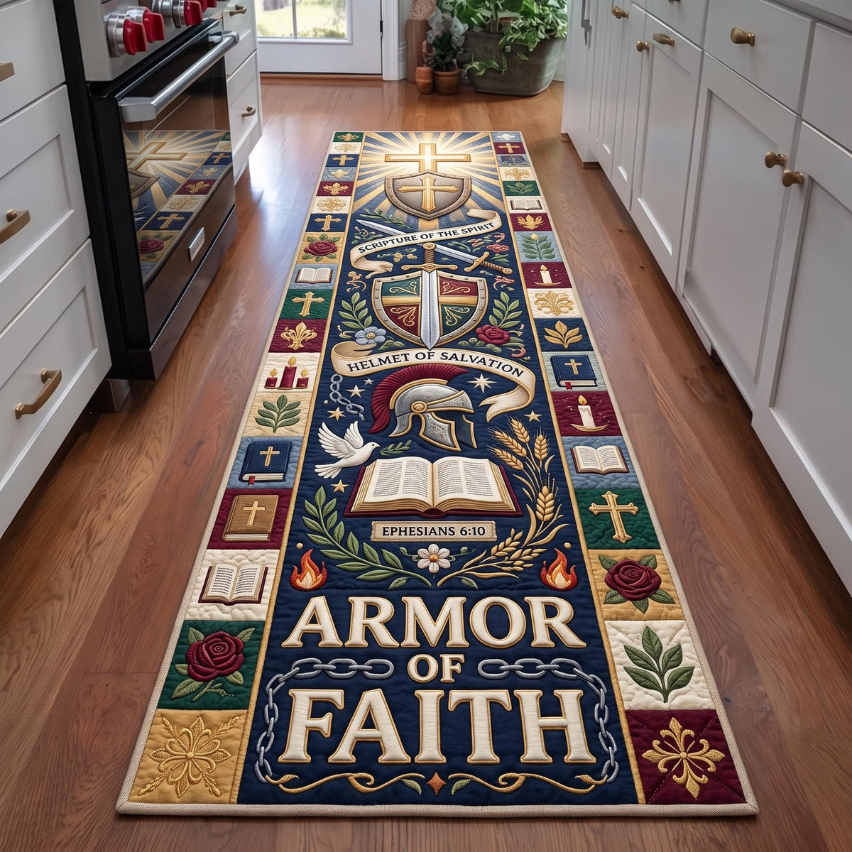 Holy Scripture Runner Rug - Nature Design | Serene Runner Rug