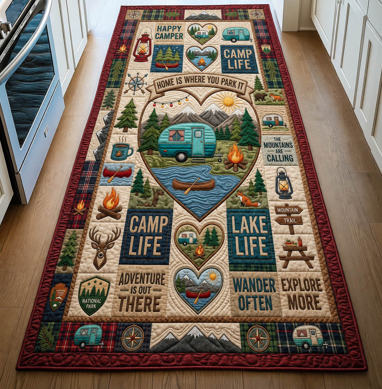 Home Is Where You Park It Runner Rug - Nature Design | Serene Runner Rug