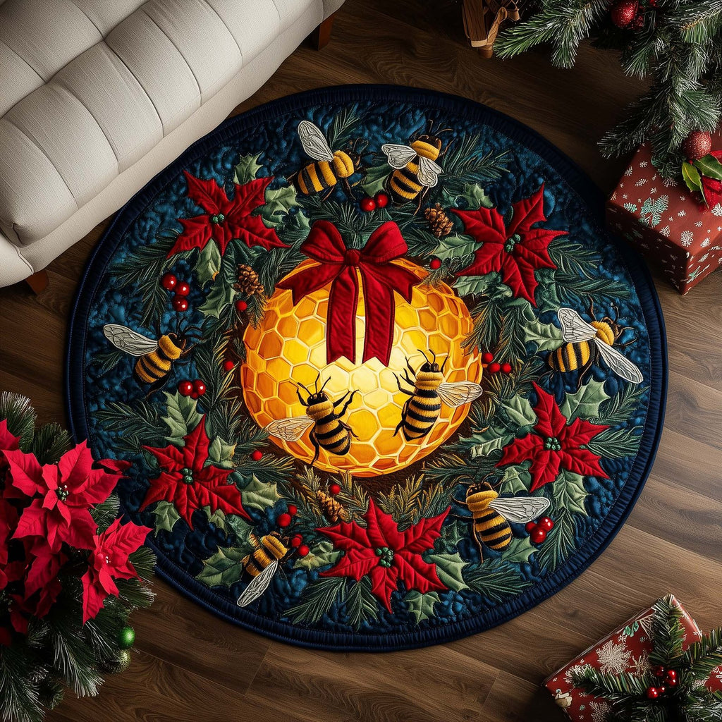 Honey Glow Round Mat Rug - Nature Design | Serene Home Decor