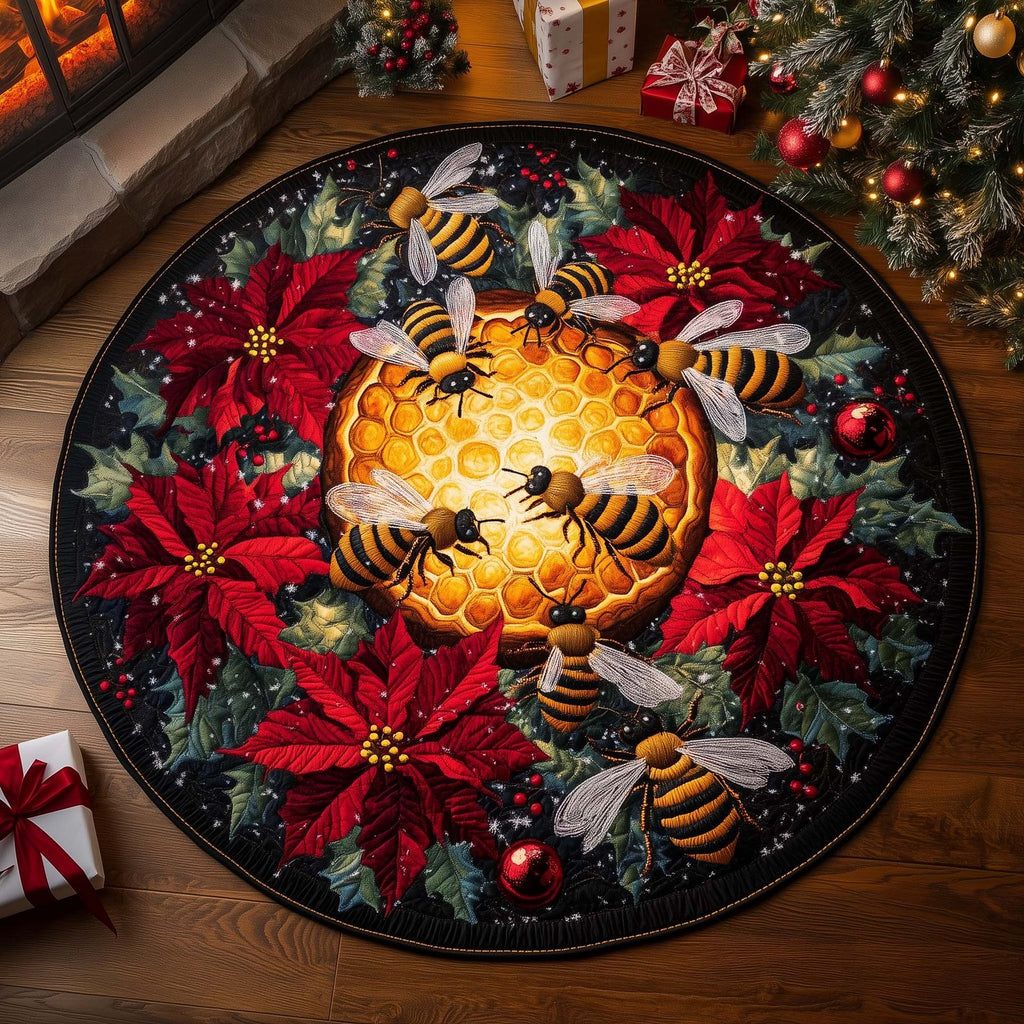 Honey Glow Round Mat Rug - Nature Design | Serene Home Decor