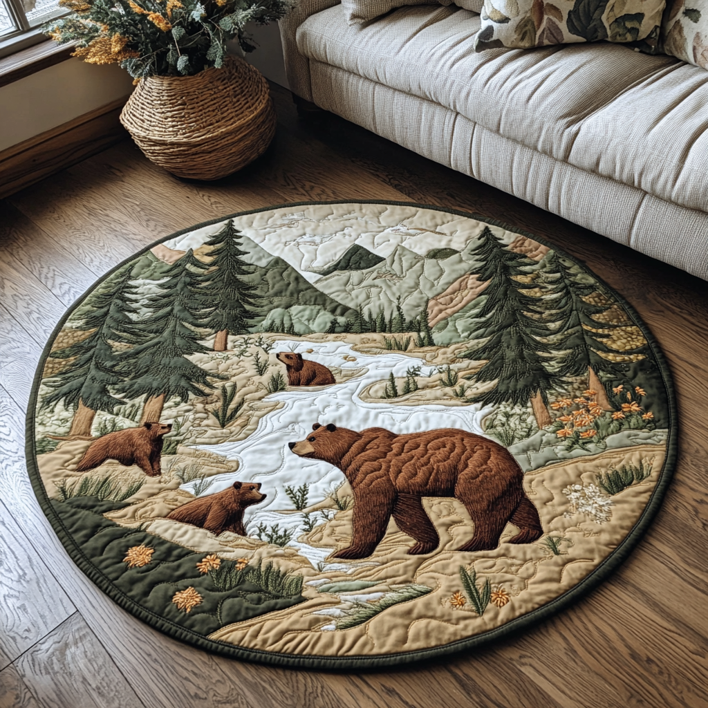 Honeycomb Haven Round Mat Rug
