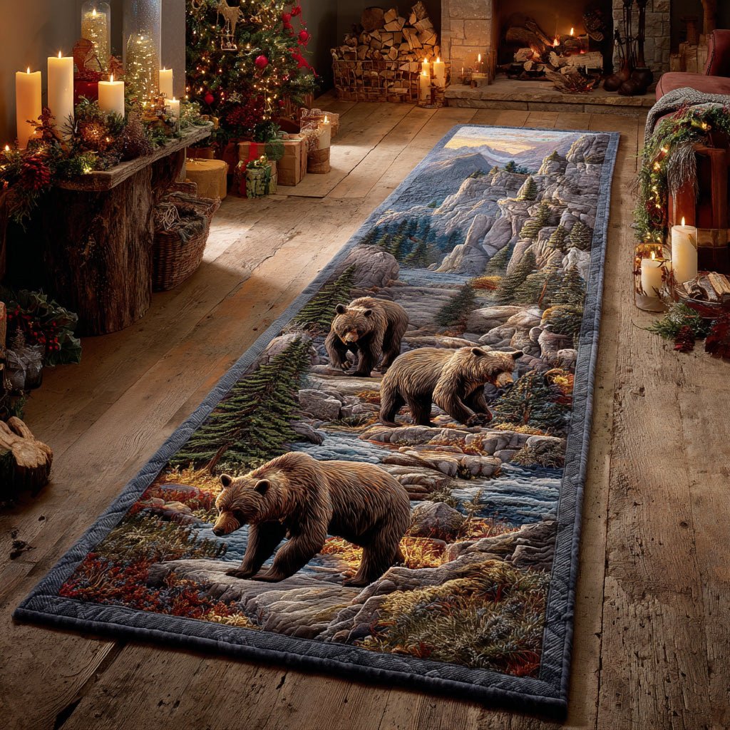 Honeytrail Bear Runner Carpet Runner Rug - Cute Pet Design | Animal Printed Runner Rug