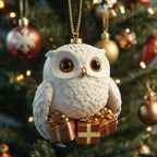 Holly Cardinal Christmas Ornament