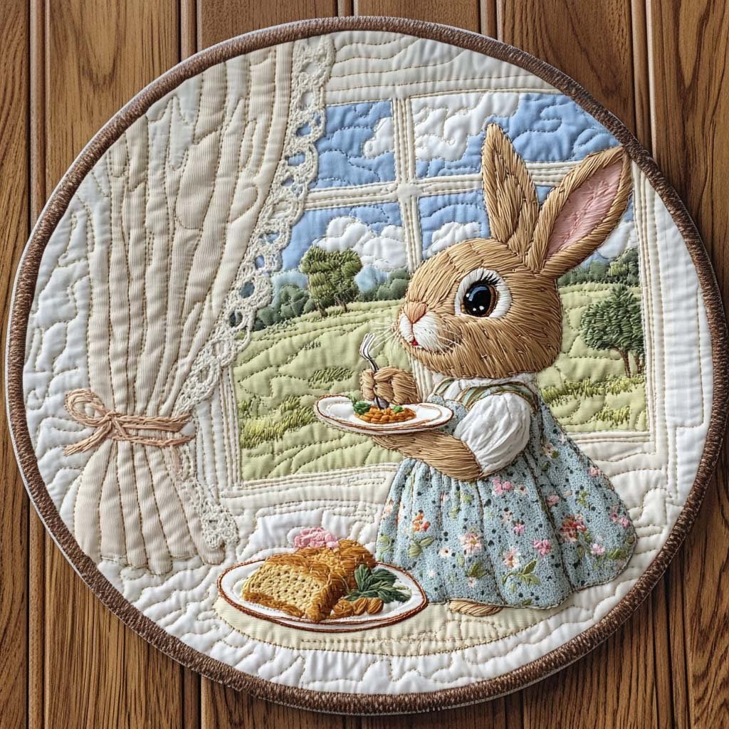 Hop Along Round Mat Rug - washable non-slip printed rug