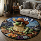 Hopping Dust Round Mat Rug - washable non-slip printed rug