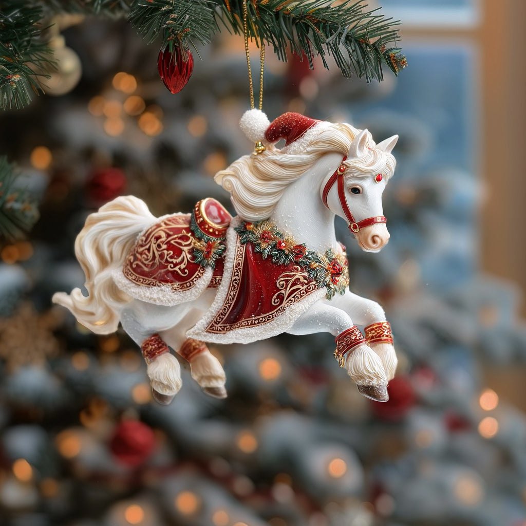 Horse of Santa Christmas Ornament