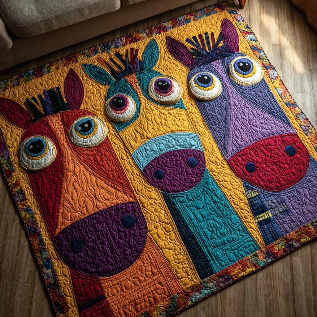 Horse Dream area rug in a living room
