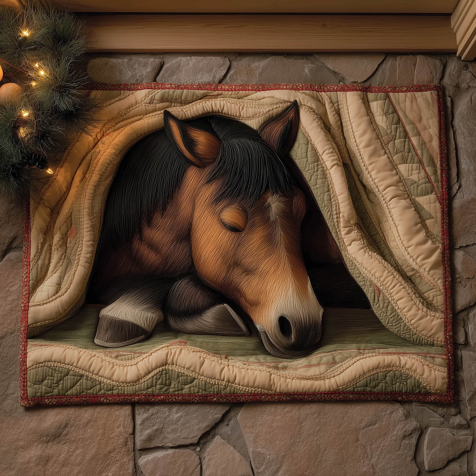Horse Farmstead Doormat - Cute Animal Design | Printed Welcome Doormat