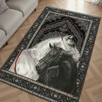 Horse Spirit area rug in a living room