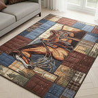Horse Spirit area rug in a living room