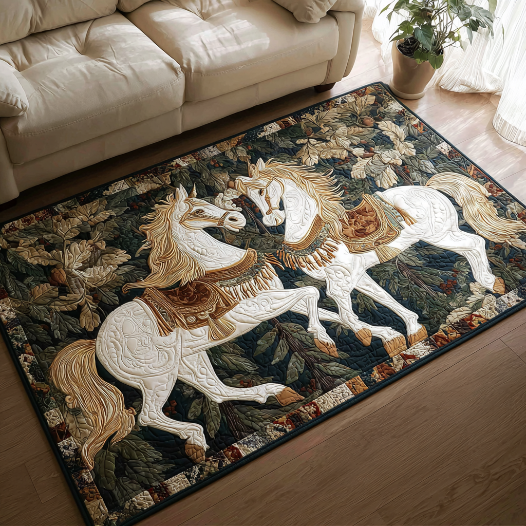 Horse Whisper area rug in a living room