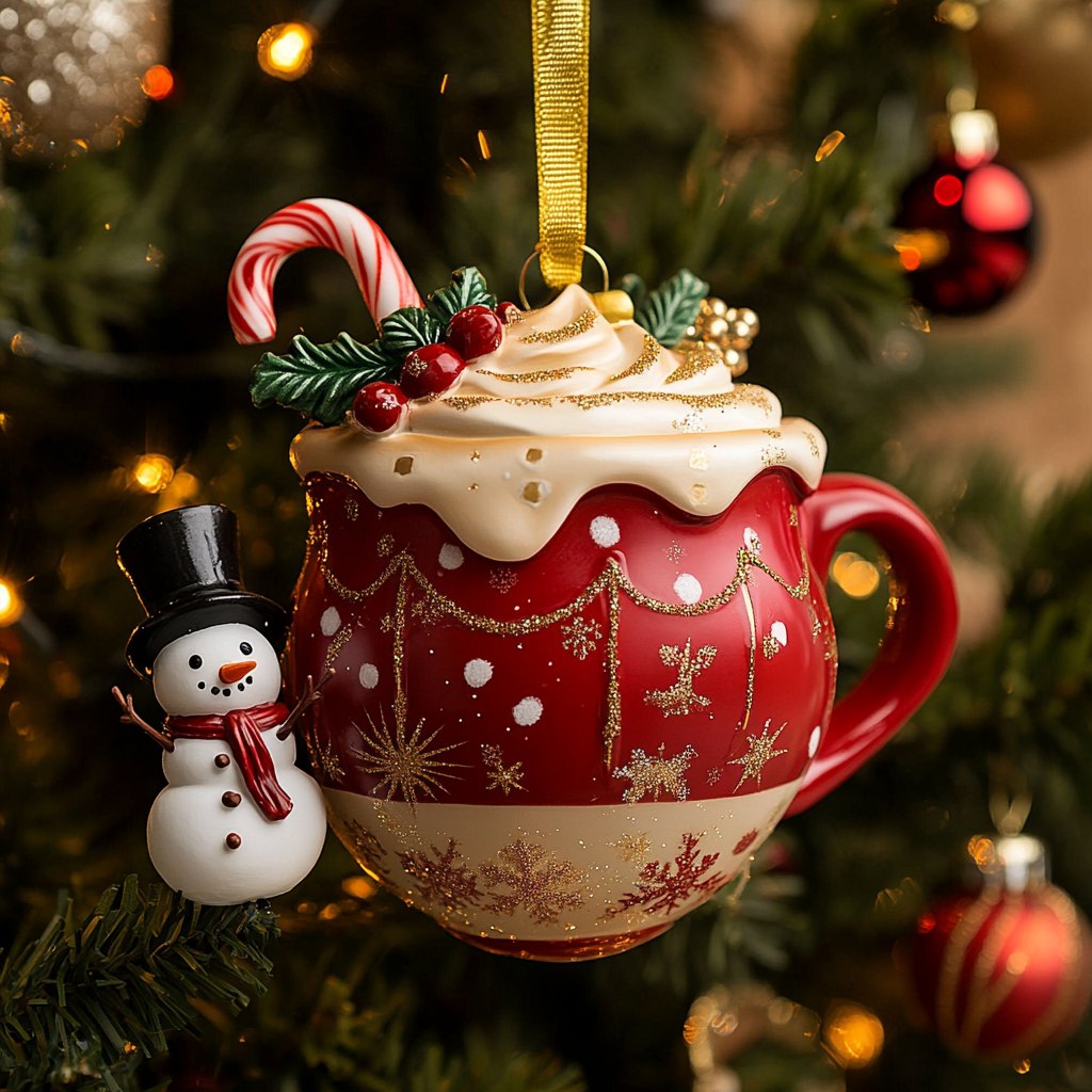 Hot Cocoa Hug Christmas Ornament