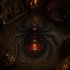 Hourglass Spider Custom Shape Area Rug - Nature Design | Die-Cut Non-Slip Rug - washable non-slip printed rug