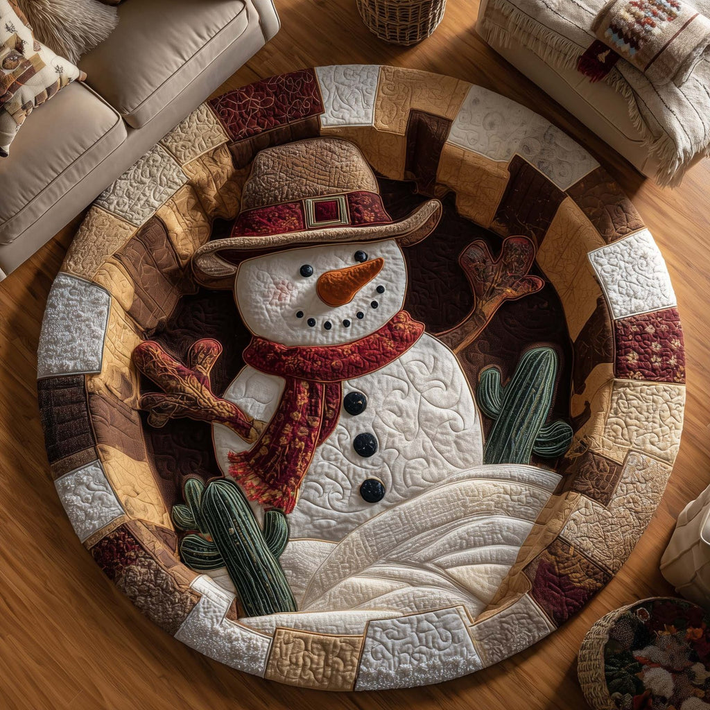 Howdy Christmas Round Mat Rug - Nature Design | Serene Home Decor