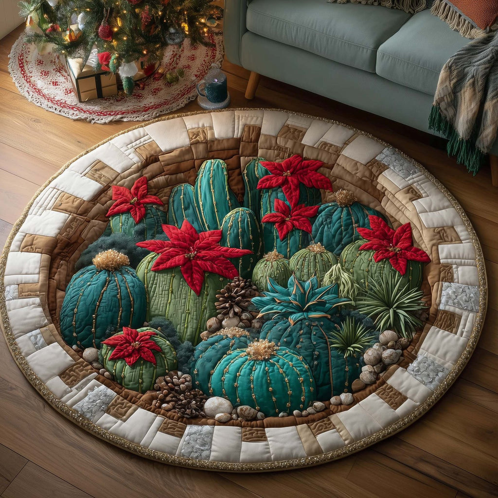 Howdy Christmas Round Mat Rug - Nature Design | Serene Home Decor