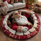 Howdy Christmas Round Mat Rug - Nature Design | Serene Home Decor