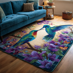 Hummingbird Light area rug in a living room