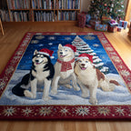 Husky Alpha Trio area rug in a living room