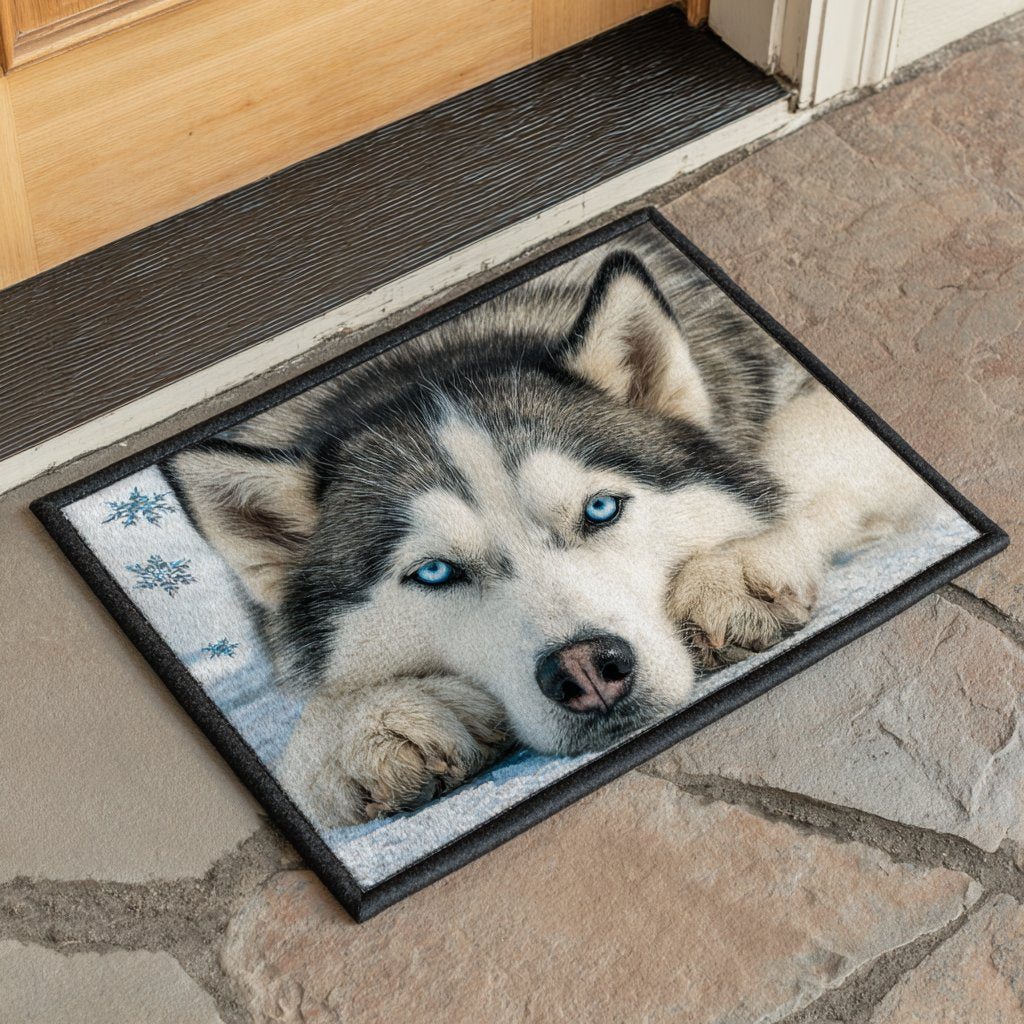 Husky Dreams Doormat - Nature Design | Printed Welcome Doormat