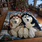 Husky Glacier Duo area rug in a living room