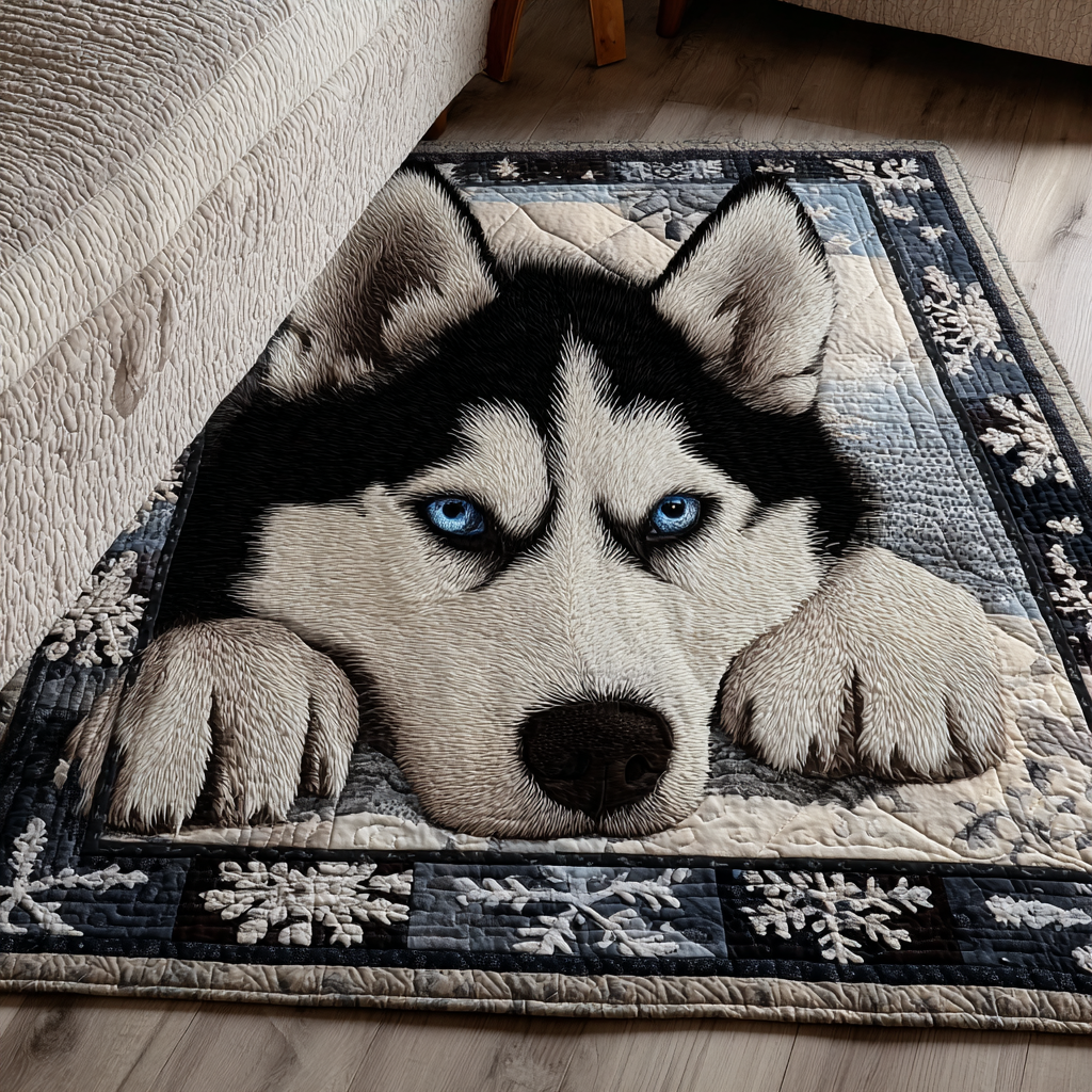 Husky Spirit area rug in a living room