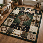 I Can't But I Know A Guy area rug in a living room
