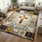 I Can't But I Know A Guy area rug in a living room