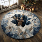 Icebound Elk Spirit Round Mat Rug - washable non-slip printed rug