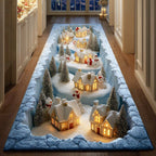 Icy Forest Dream Runner Carpet Runner Rug - Cute Pet Design | Animal Printed Runner Rug