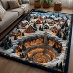 Icy Haven area rug in a living room