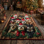 Illusion Schnauzer Pit area rug in a living room